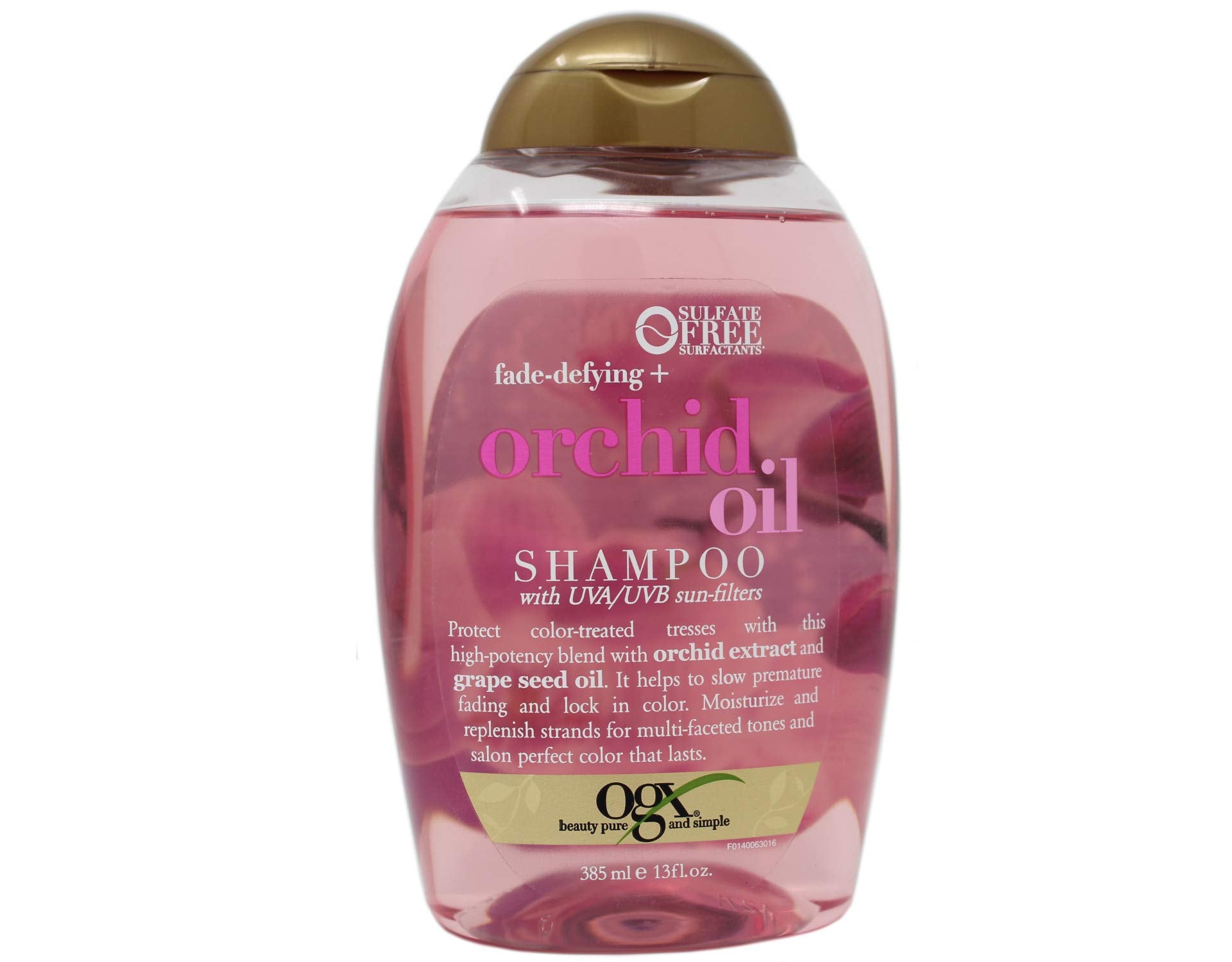 OGX Fade-Defying Orchid Oil Shampoo with UVA/UVB Sun Filters, 13 Ounces